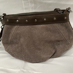 Day & Mood Shimma Crossbody, leather exterior, all cotton interior, with reflect